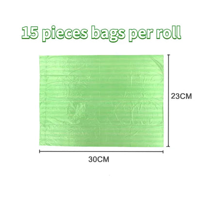 5/10/30Roll Dog Poop Bags for Dog Large Cat Waste Bags Doggie Outdoor Home Clean Refill Garbage Bag Pet Supplies 15 Bags/ Roll